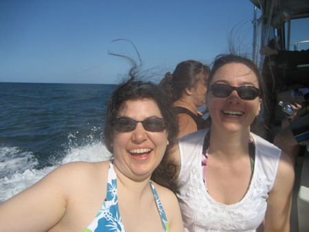 On the way to the shark cage